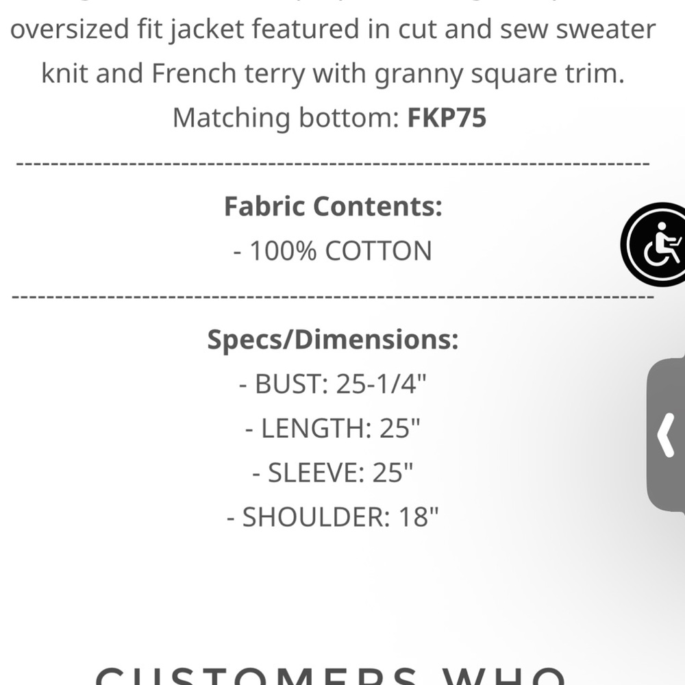POL knitting hoodie with granny square multi-colored design cozy sweatshirt - Picture 5 of 5